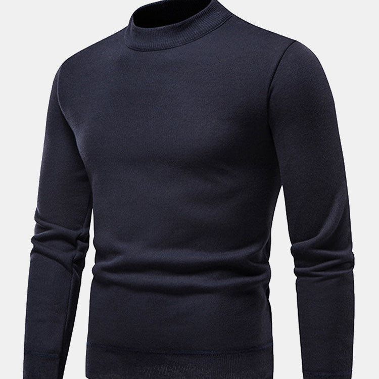 Sawyer - Faux Fur Lined Stand Collar Sweater