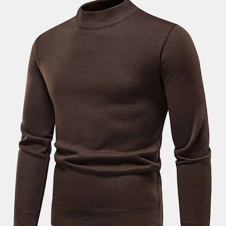 Sawyer - Faux Fur Lined Stand Collar Sweater