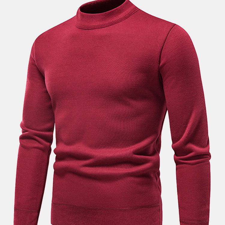 Sawyer - Faux Fur Lined Stand Collar Sweater