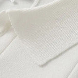 Jeremy - Blue Textured Open Collar Polo