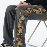 Victor - Straight Leg Pants with Bear Print