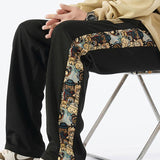 Victor - Straight Leg Pants with Bear Print