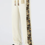 Victor - Straight Leg Pants with Bear Print