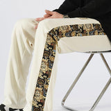 Victor - Straight Leg Pants with Bear Print