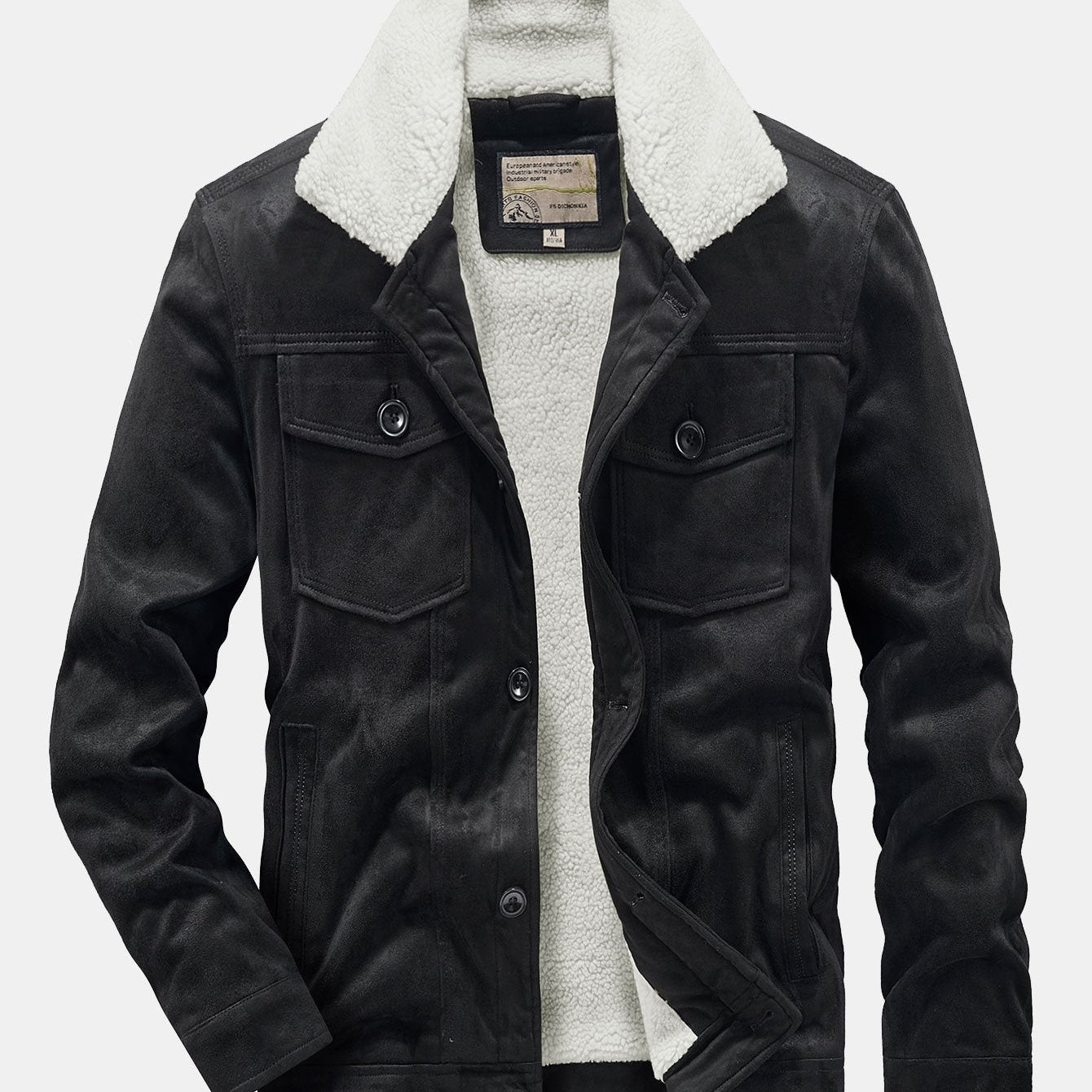 Brooks - Teddy Lined Faux Suede Jacket