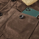 Brooks - Teddy Lined Faux Suede Jacket