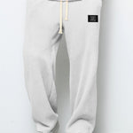 Pierce men's waffle texture drawstring pants in White, view 2