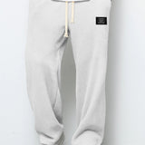 Ivan men's white waffle drawstring pants, front view