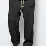 Pierce men's waffle texture drawstring pants in Black, view 7