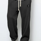 Pierce men's waffle texture drawstring pants in Black, view 7