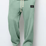Pierce men's waffle texture drawstring pants in Green, view 5