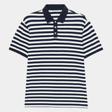 Greg - Dark Blue Striped Polo