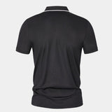 Grant - Black Zip Collar Polo