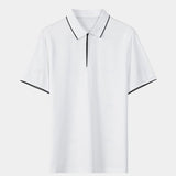 Grant - Black Zip Collar Polo