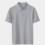 Grant - Black Zip Collar Polo