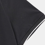 Grant - Black Zip Collar Polo