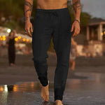 Sherwood men's slim fit drawstring pants in Black, view 4