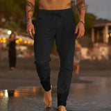Sherwood men's slim fit drawstring pants in Black, view 4