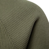 Bruce - Ribbed Raglan Mock Neck Quarter-Zip Sweater