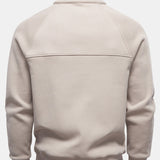 Bruce - Ribbed Raglan Mock Neck Quarter-Zip Sweater