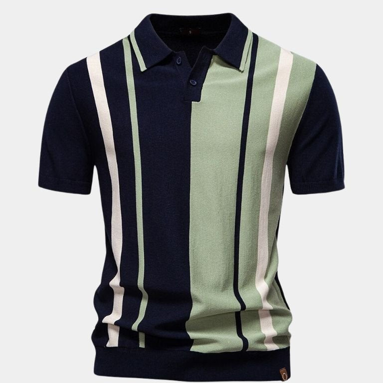 Graham - Retro Vertical Stripe Polo