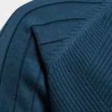Barry - Taupe Jacquard Zip-Up Knit Cardigan