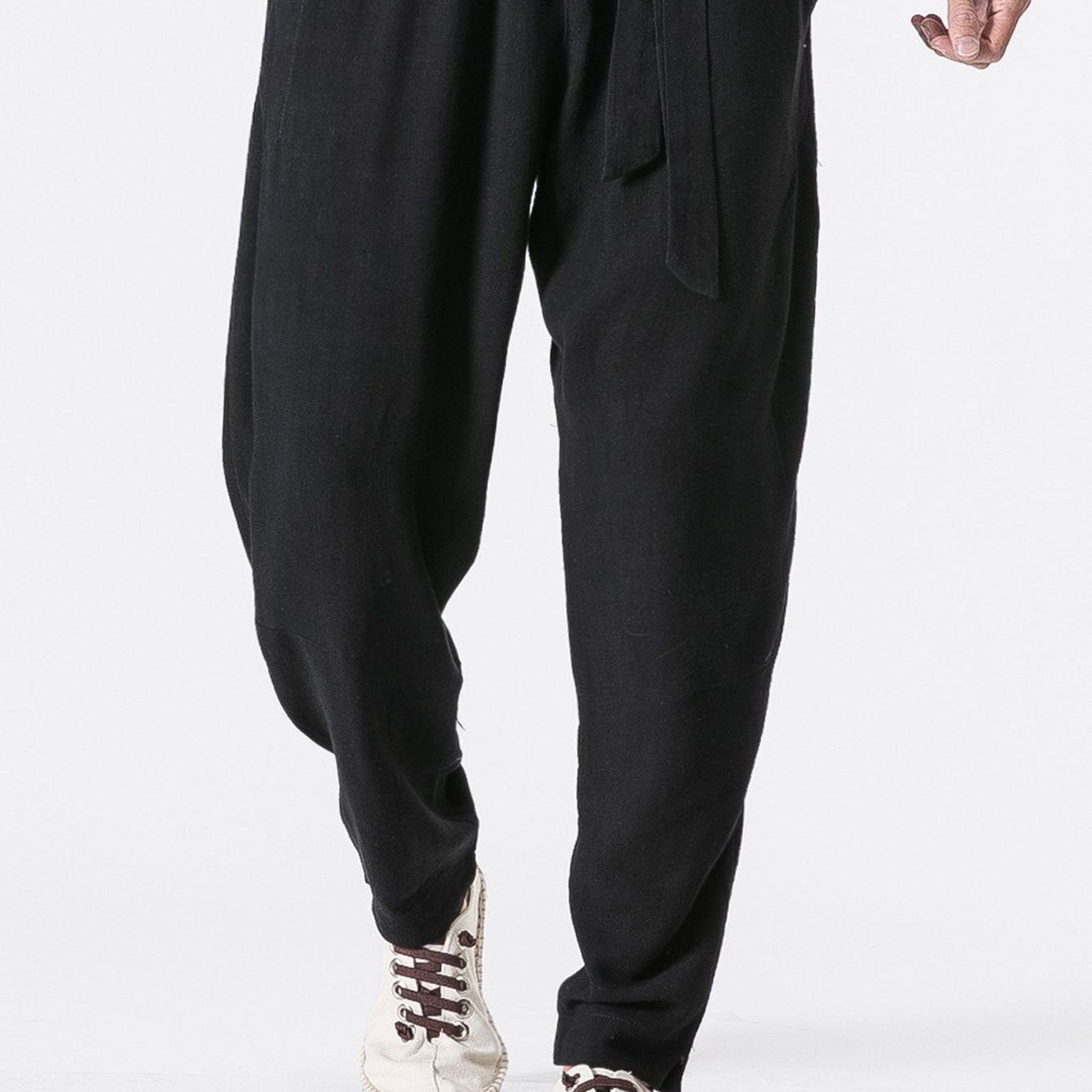 Emile - Linen Harem Pants with Belt