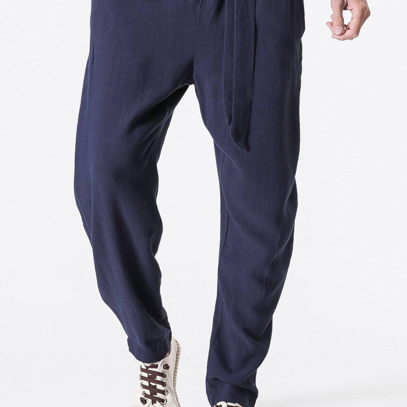 Emile - Linen Harem Pants with Belt