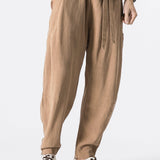 Emile - Linen Harem Pants with Belt