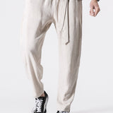 Emile - Linen Harem Pants with Belt