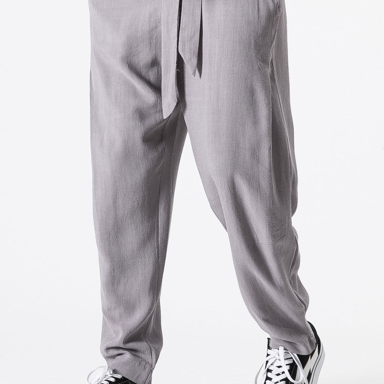Emile - Linen Harem Pants with Belt