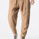 Emile - Linen Harem Pants with Belt