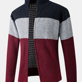 Jasper - Colour Block Patchwork Zip Sweater