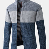 Jasper - Colour Block Patchwork Zip Sweater