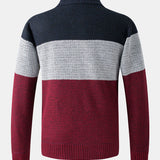 Jasper - Colour Block Patchwork Zip Sweater