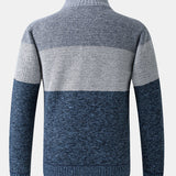 Jasper - Colour Block Patchwork Zip Sweater