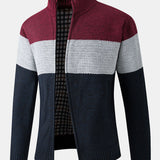 Jasper - Colour Block Patchwork Zip Sweater
