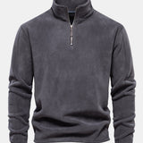 Hamish - Polar Fleece Mock Neck Quarter-Zip Pullover