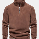 Hamish - Polar Fleece Mock Neck Quarter-Zip Pullover