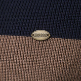 Kai - Colour Block Stand Collar Zip Sweater