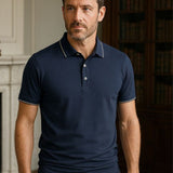 Eric - Navy Polo with Classic Collar