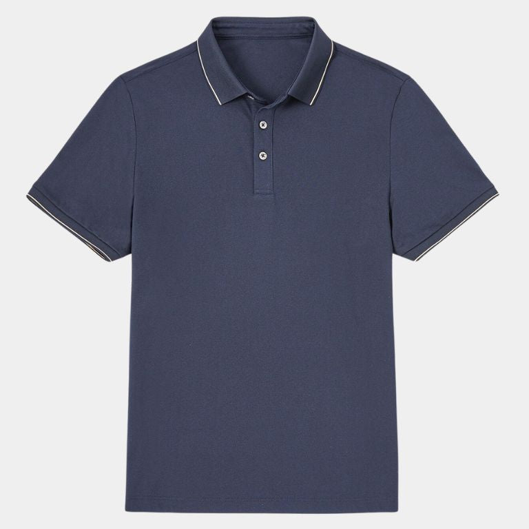 Eric - Navy Polo with Classic Collar