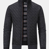 Neil - Quilted Jacquard Zip Sweater