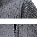 Neil - Quilted Jacquard Zip Sweater