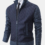 Neil - Quilted Jacquard Zip Sweater