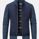 Neil - Quilted Jacquard Zip Sweater