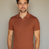 Alain - Open Collar Short Sleeve Polo