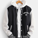 Flynn - Baseball Jacket with New York Bear Print