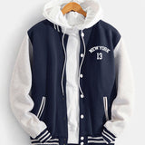 Flynn - Baseball Jacket with New York Bear Print