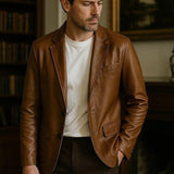Oscar - Brown Leather Jacket